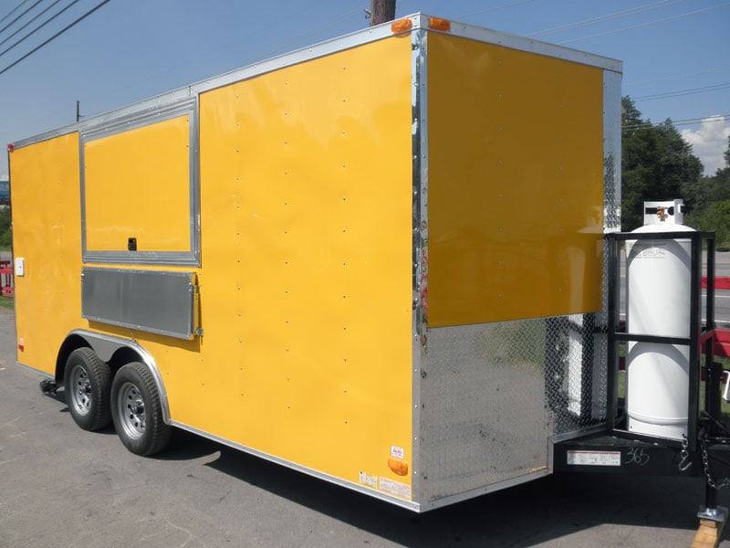Concession Trailer 8.5'x16' Yellow - Food Vending Catering Event