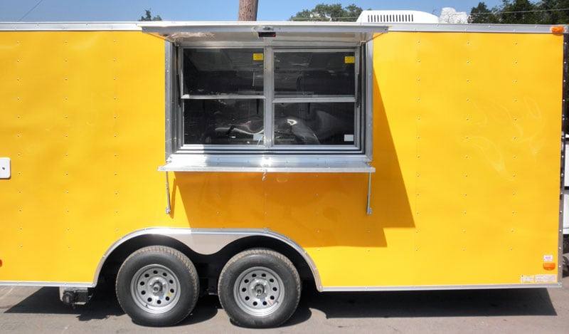 Concession Trailer 8.5'x16' Yellow - Food Vending Catering Event
