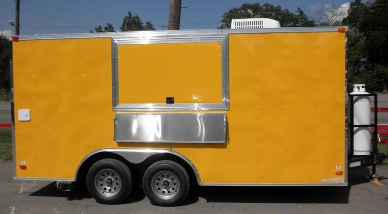 Concession Trailer 8.5'x16' Yellow - Food Vending Catering Event