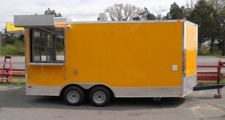 Concession Trailer 8.5'x17' Yellow - Catering Food Event Vending