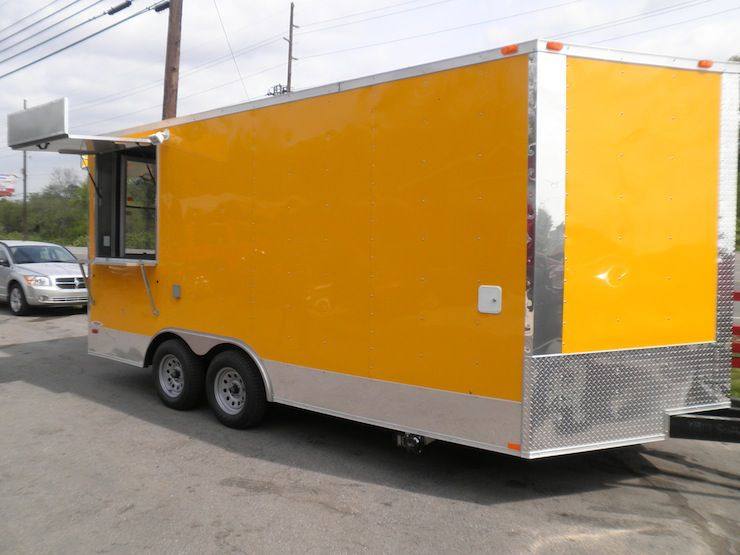 Concession Trailer 8.5'x17' Yellow - Catering Food Event Vending