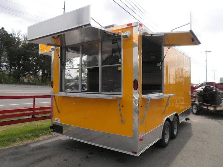 Concession Trailer 8.5'x17' Yellow - Catering Food Event Vending