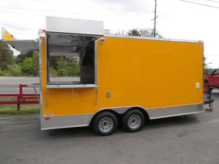 Concession Trailer 8.5'x17' Yellow - Catering Food Event Vending