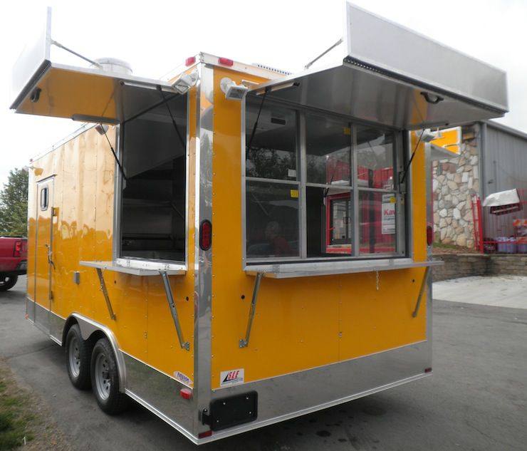Concession Trailer 8.5'x17' Yellow - Catering Food Event Vending