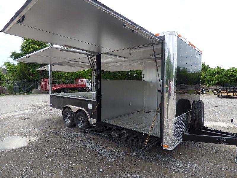 1292-concession-trailer-8.5-x18-black-vending-pizza-food-kitchen-12.jpg Concession Trailer 8.5'x18' Black - Vending Pizza Food Kitchen