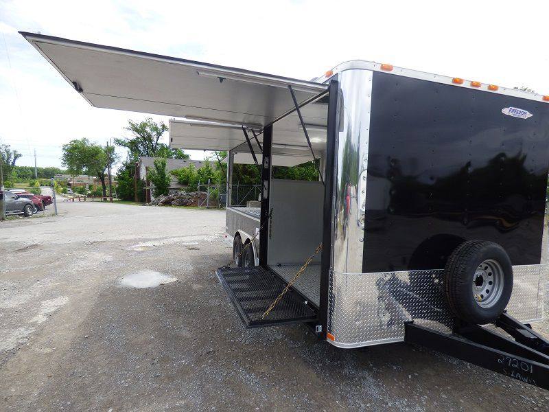 1292-concession-trailer-8.5-x18-black-vending-pizza-food-kitchen-17.jpg Concession Trailer 8.5'x18' Black - Vending Pizza Food Kitchen
