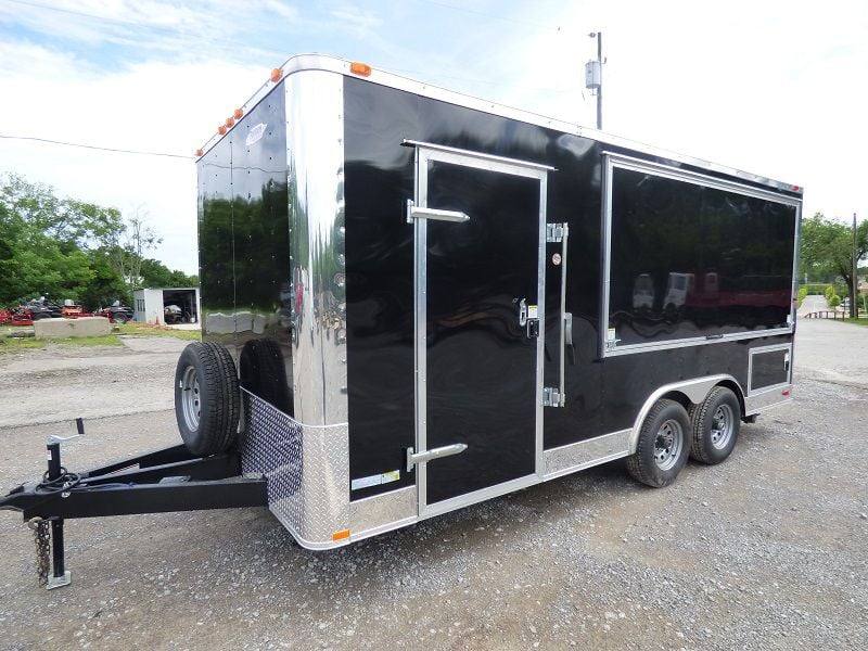 1292-concession-trailer-8.5-x18-black-vending-pizza-food-kitchen-3.jpg Concession Trailer 8.5'x18' Black - Vending Pizza Food Kitchen