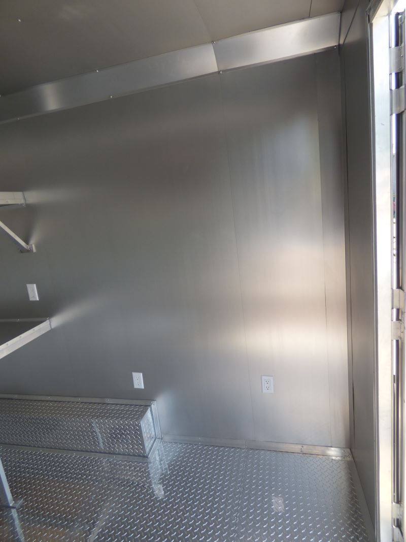 Concession Trailer 8.5'x18' Black Catering Event Food Restroom