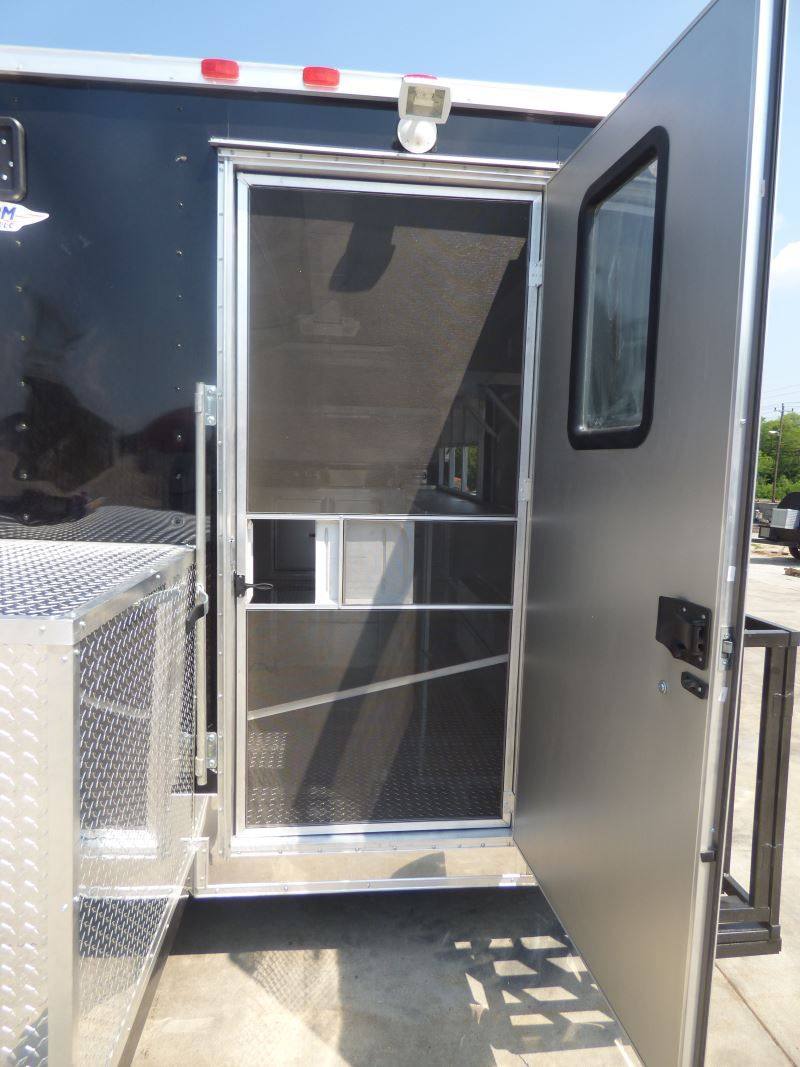 Concession Trailer 8.5'x18' Black Catering Event Food Restroom
