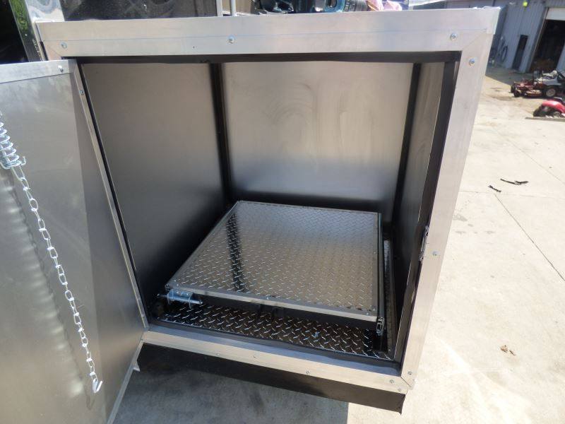 Concession Trailer 8.5'x18' Black Catering Event Food Restroom