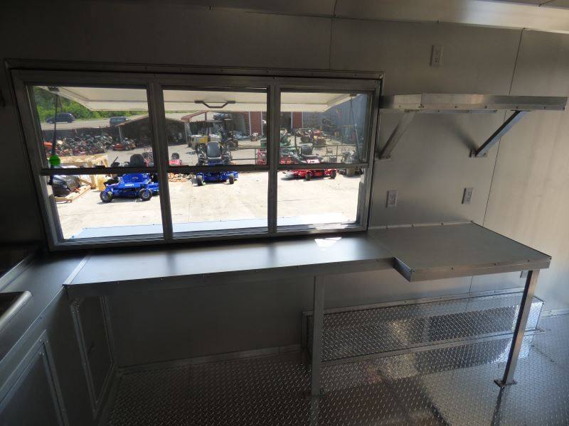 Concession Trailer 8.5'x18' Black Catering Event Food Restroom