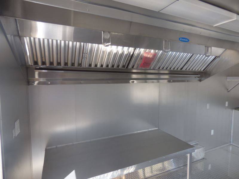 Concession Trailer 8.5'x18' Black Catering Event Food Restroom