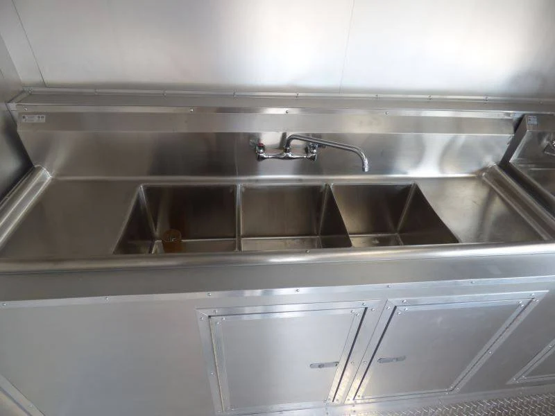 Concession Trailer 8.5'x18' Black Catering Event Food Restroom