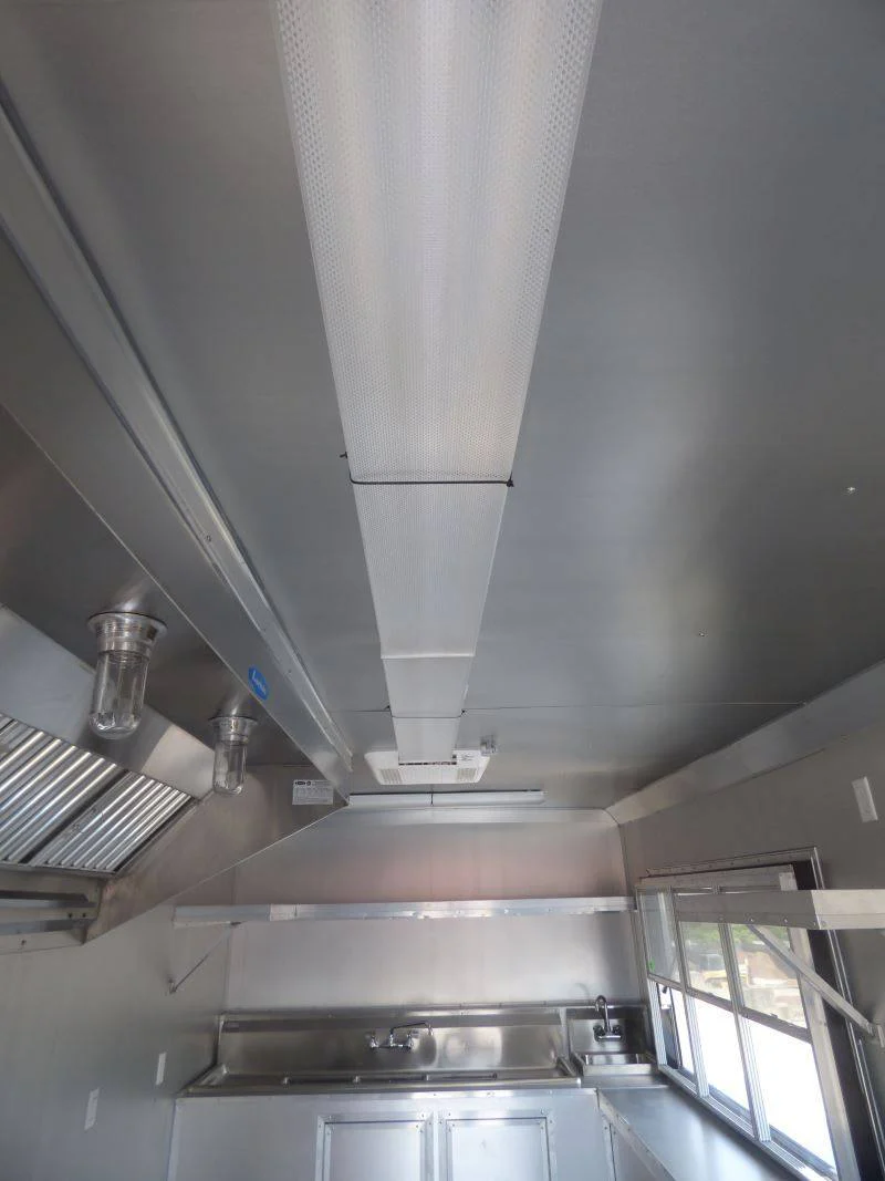 Concession Trailer 8.5'x18' Black Catering Event Food Restroom