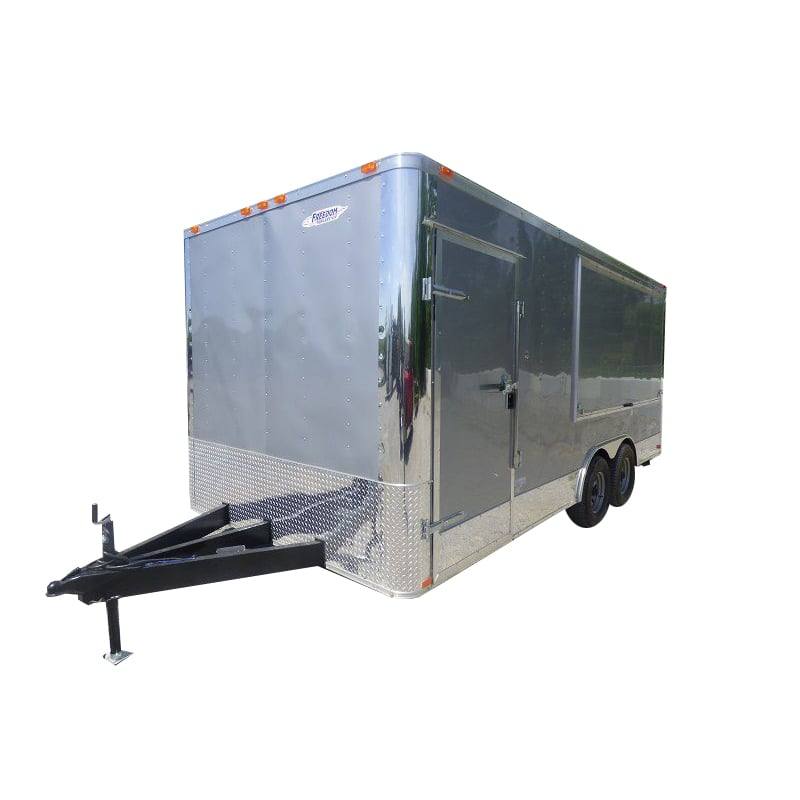 1299-concession-trailer-8.5-x18-silver-frost-enclosed-food-catering-kitchen-1.jpg Concession Trailer 8.5'x18' Silver Frost - Enclosed Food Catering Kitchen