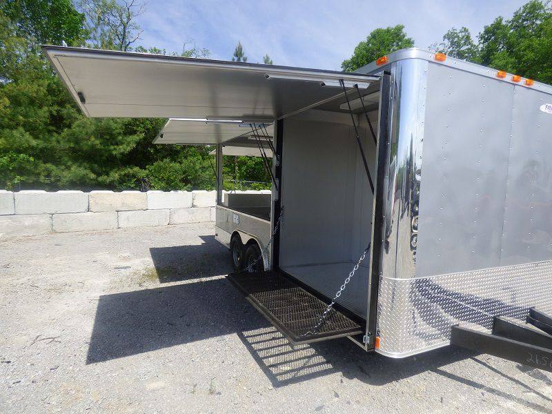 1299-concession-trailer-8.5-x18-silver-frost-enclosed-food-catering-kitchen-15.jpg Concession Trailer 8.5'x18' Silver Frost - Enclosed Food Catering Kitchen