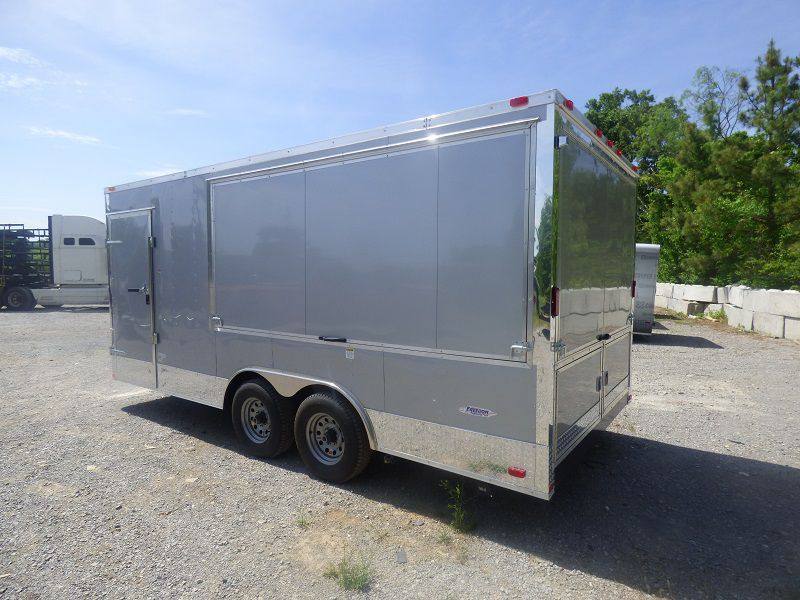 1299-concession-trailer-8.5-x18-silver-frost-enclosed-food-catering-kitchen-2.jpg Concession Trailer 8.5'x18' Silver Frost - Enclosed Food Catering Kitchen
