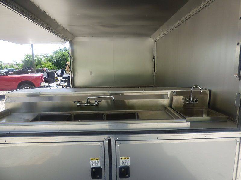 1299-concession-trailer-8.5-x18-silver-frost-enclosed-food-catering-kitchen-5.jpg Concession Trailer 8.5'x18' Silver Frost - Enclosed Food Catering Kitchen