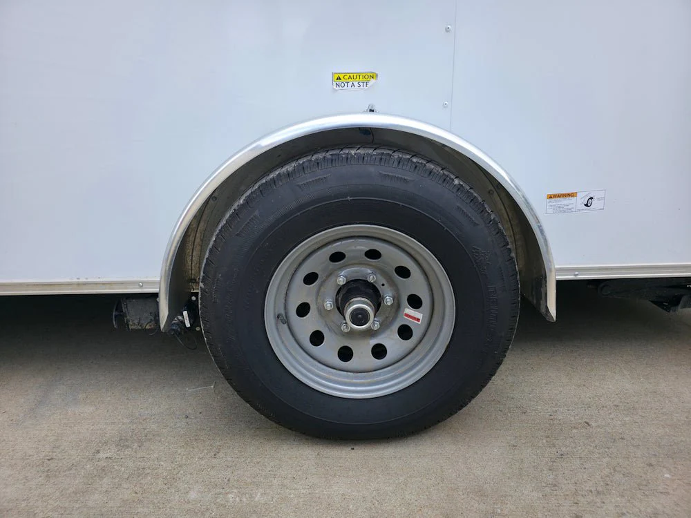 7' x 12' White Custom Flat Front Concession Trailer