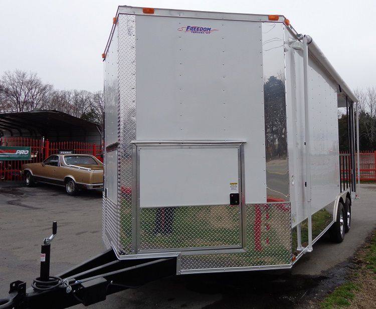 Concession Trailer 8.5'x18' White - BBQ Smoker Catering Food