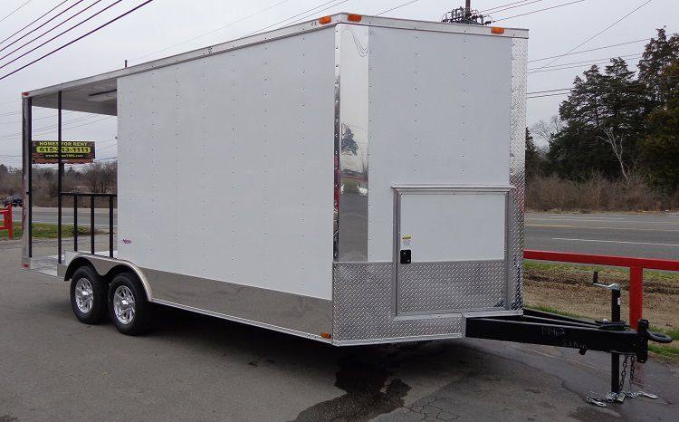 Concession Trailer 8.5'x18' White - BBQ Smoker Catering Food