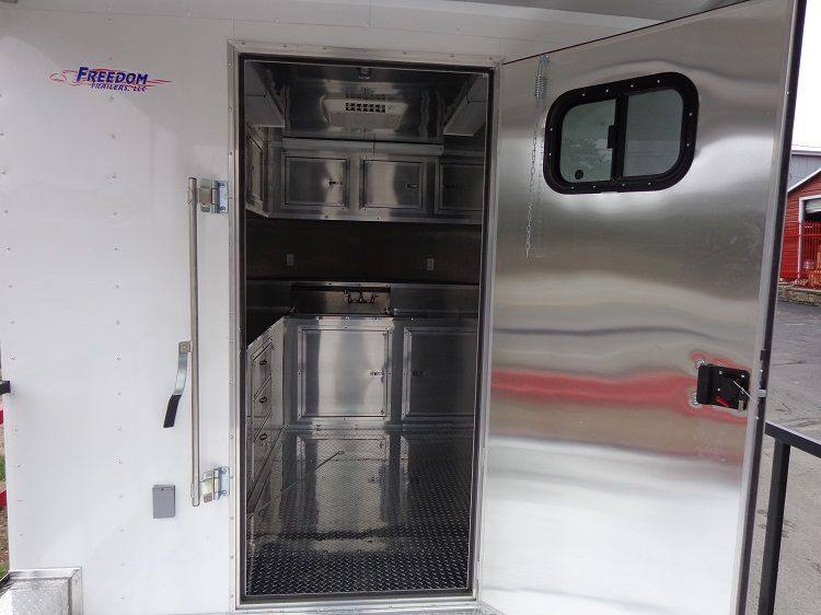 Concession Trailer 8.5'x18' White - BBQ Smoker Catering Food