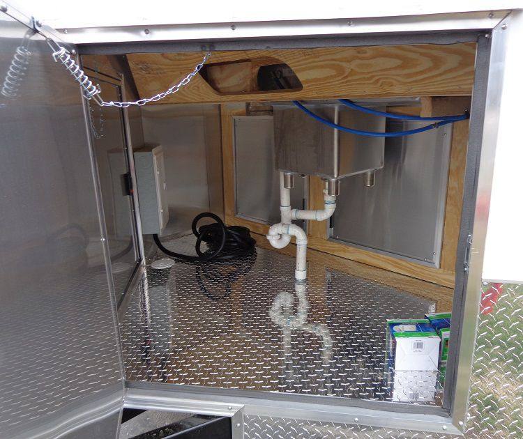 Concession Trailer 8.5'x18' White - BBQ Smoker Catering Food