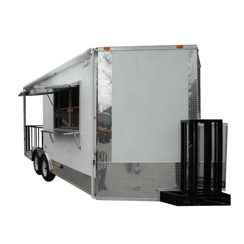 1302-concession-trailer-8.5-x18-white-bbq-smoker-vending-catering-1.jpg Concession Trailer 8.5'x18' White - BBQ Smoker Vending Catering