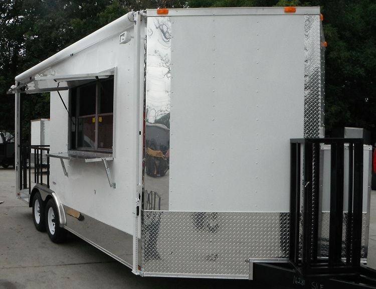 1302-concession-trailer-8.5-x18-white-bbq-smoker-vending-catering-11.jpg Concession Trailer 8.5'x18' White - BBQ Smoker Vending Catering
