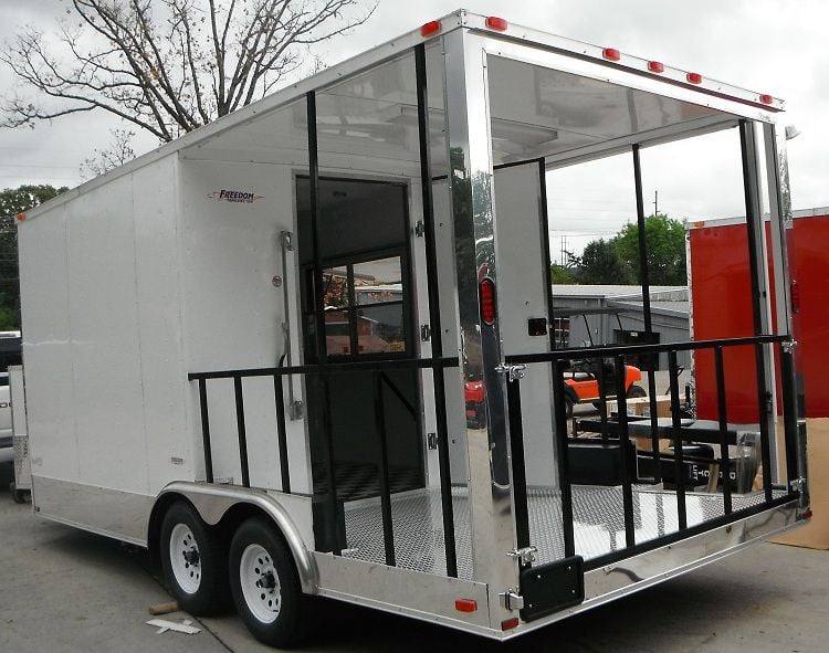 1302-concession-trailer-8.5-x18-white-bbq-smoker-vending-catering-16.jpg Concession Trailer 8.5'x18' White - BBQ Smoker Vending Catering