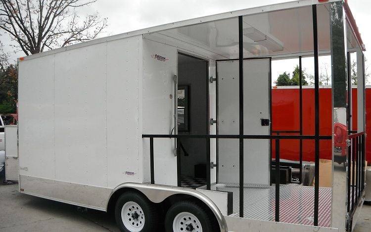 1302-concession-trailer-8.5-x18-white-bbq-smoker-vending-catering-17.jpg Concession Trailer 8.5'x18' White - BBQ Smoker Vending Catering