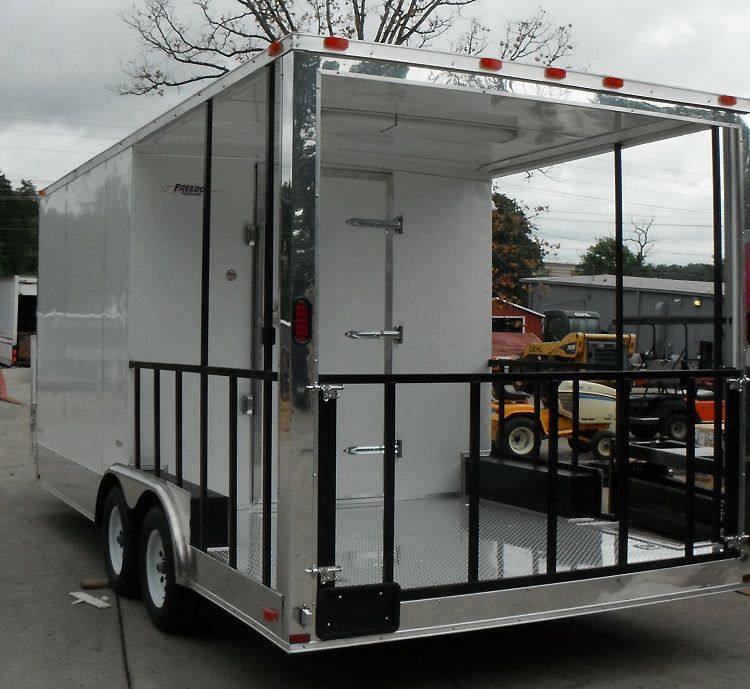 1302-concession-trailer-8.5-x18-white-bbq-smoker-vending-catering-8.jpg Concession Trailer 8.5'x18' White - BBQ Smoker Vending Catering