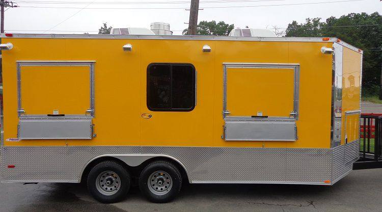 1304-concession-trailer-8.5-x18-yellow-event-catering-vending-food-4.jpg Concession Trailer 8.5'x18' Yellow - Event Catering Vending Food