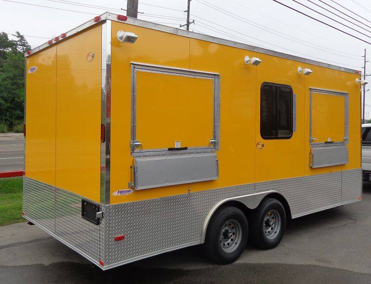 1304-concession-trailer-8.5-x18-yellow-event-catering-vending-food-5.jpg Concession Trailer 8.5'x18' Yellow - Event Catering Vending Food