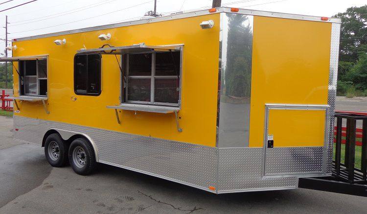 1304-concession-trailer-8.5-x18-yellow-event-catering-vending-food-9.jpg Concession Trailer 8.5'x18' Yellow - Event Catering Vending Food