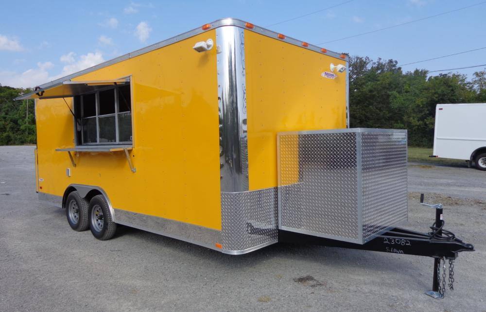 Concession Trailer 8.5'x18' Yellow - Event Food Catering Enclosed Kitchen