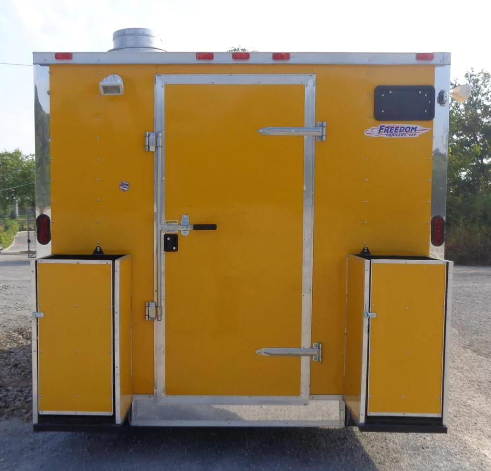Concession Trailer 8.5'x18' Yellow - Event Food Catering Enclosed Kitchen