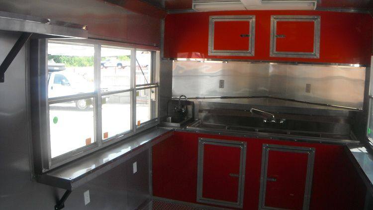 1307-concession-trailer-8.5-x19-red-catering-food-vending-event-18.jpg Concession Trailer 8.5'x19' Red - Catering Food Vending Event