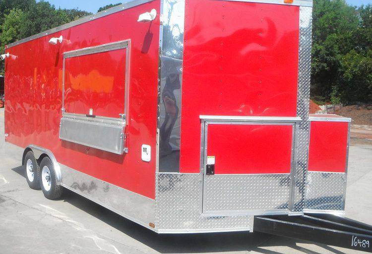 1307-concession-trailer-8.5-x19-red-catering-food-vending-event-2.jpg Concession Trailer 8.5'x19' Red - Catering Food Vending Event
