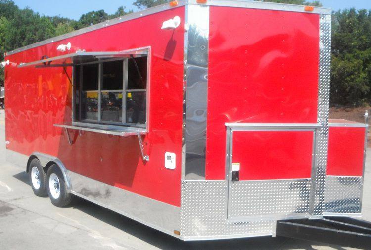 1307-concession-trailer-8.5-x19-red-catering-food-vending-event-4.jpg Concession Trailer 8.5'x19' Red - Catering Food Vending Event