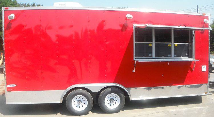 1307-concession-trailer-8.5-x19-red-catering-food-vending-event-5.jpg Concession Trailer 8.5'x19' Red - Catering Food Vending Event