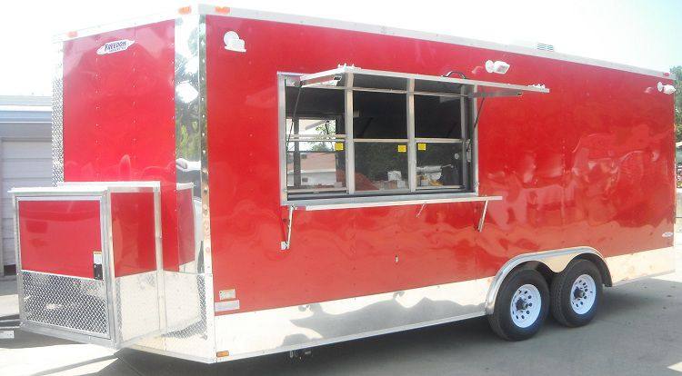 1307-concession-trailer-8.5-x19-red-catering-food-vending-event-9.jpg Concession Trailer 8.5'x19' Red - Catering Food Vending Event