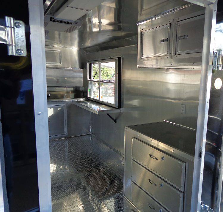 1309-concession-trailer-8.5-x20-bbq-smoker-food-event-catering-black-14.jpg Concession Trailer 8.5'x20' BBQ Smoker Food Event Catering (Black)