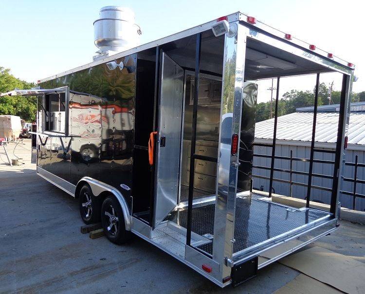 1309-concession-trailer-8.5-x20-bbq-smoker-food-event-catering-black-22.jpg Concession Trailer 8.5'x20' BBQ Smoker Food Event Catering (Black)