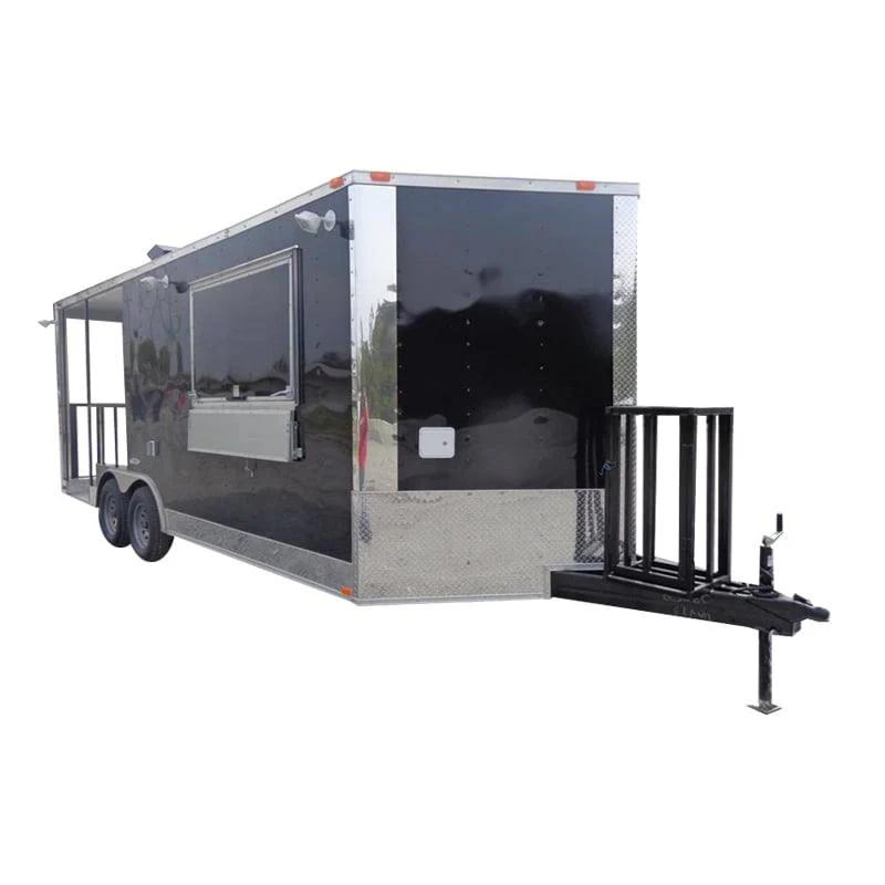 1311-concession-trailer-8.5-x20-black-bbq-smoker-enclosed-food-kitchen-1.webp Concession Trailer 8.5'x20' Black - BBQ Smoker Enclosed Food Kitchen