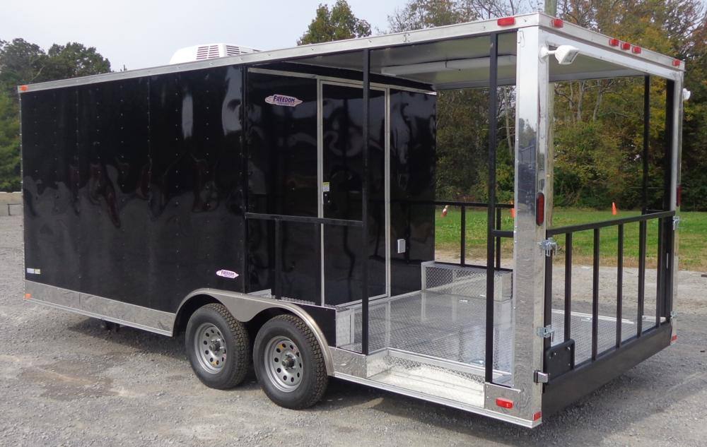 1311-concession-trailer-8.5-x20-black-bbq-smoker-enclosed-food-kitchen-14.jpg Concession Trailer 8.5'x20' Black - BBQ Smoker Enclosed Food Kitchen