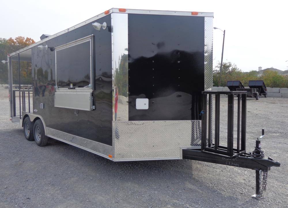 1311-concession-trailer-8.5-x20-black-bbq-smoker-enclosed-food-kitchen-2.jpg Concession Trailer 8.5'x20' Black - BBQ Smoker Enclosed Food Kitchen