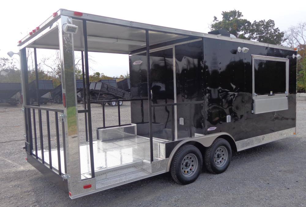 1311-concession-trailer-8.5-x20-black-bbq-smoker-enclosed-food-kitchen-7.jpg Concession Trailer 8.5'x20' Black - BBQ Smoker Enclosed Food Kitchen