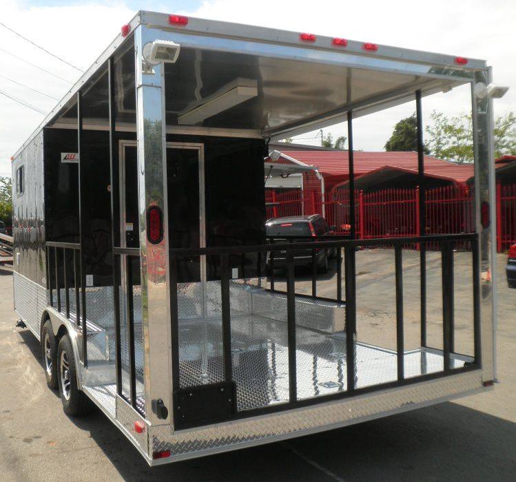 1312-concession-trailer-8.5-x20-black-bbq-smoker-food-event-catering-4.jpg Concession Trailer 8.5'x20' Black - BBQ Smoker Food Event Catering
