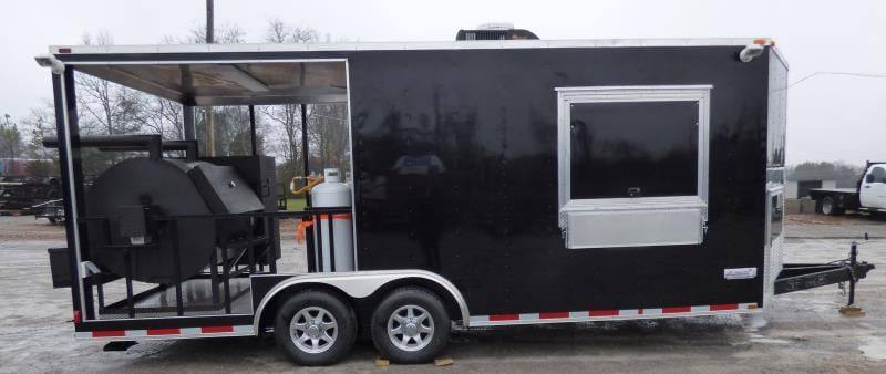 1313-concession-trailer-8.5-x20-black-bbq-smoker-vending-catering-21.jpg Concession Trailer 8.5'x20' Black - BBQ Smoker Vending Catering